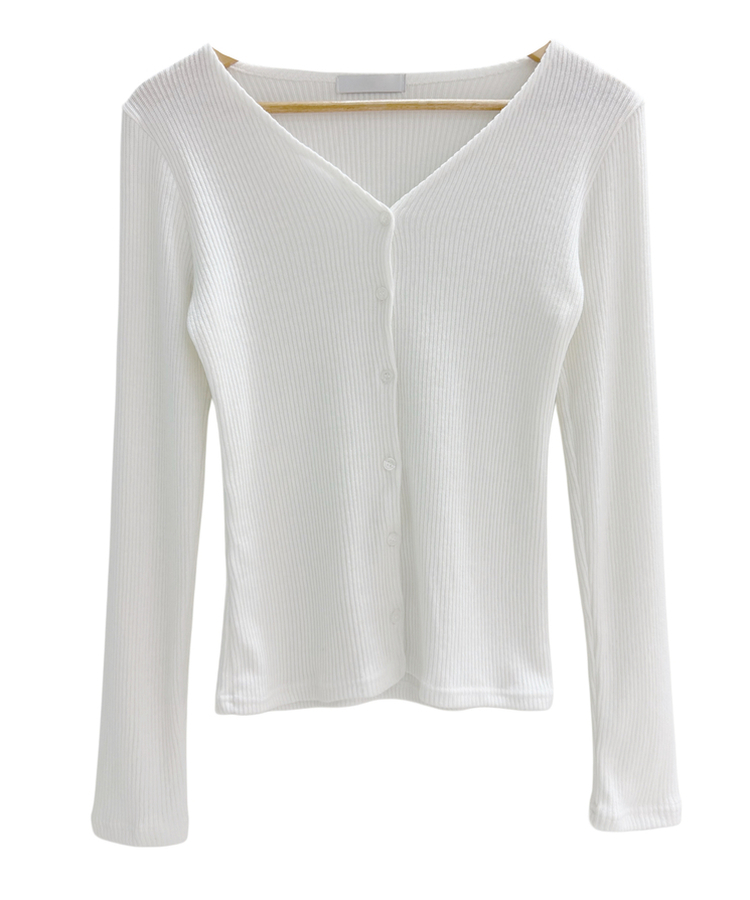 ボタンスリムカーディガン(5color)