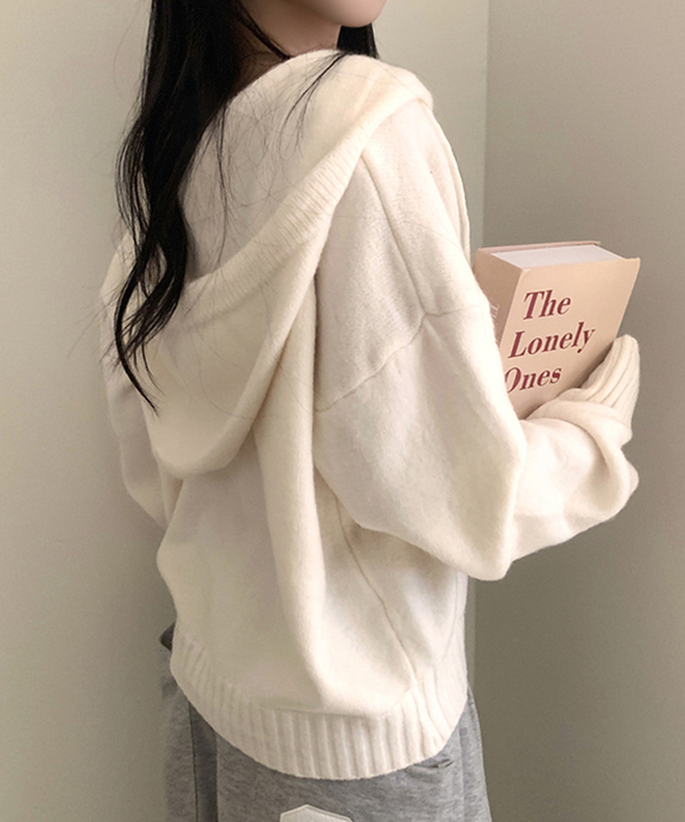 ルーズフィットポケット2WAYジップアップ(5color) IVORY