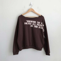 レタリングワンオフショルダートレーナー