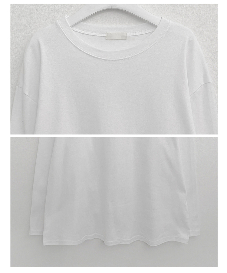 넉넉오버핏무지라운드긴팔티셔츠