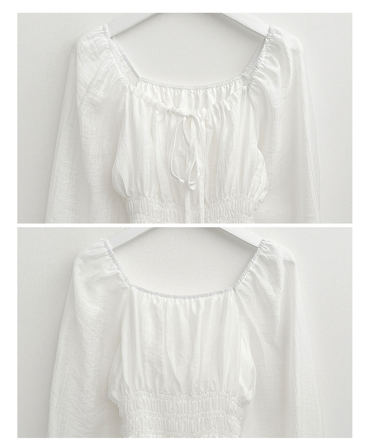 シフォンリボンフリルブラウス