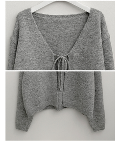 럽유프릴레이어드나시원피스리본끈니트가디건세트