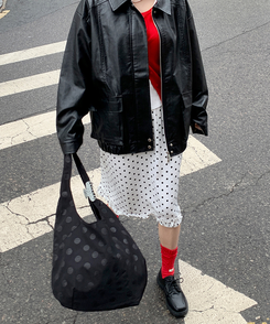 ドットフリルミディスカート IVORY