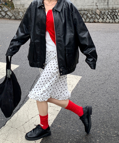 ドットフリルミディスカート IVORY