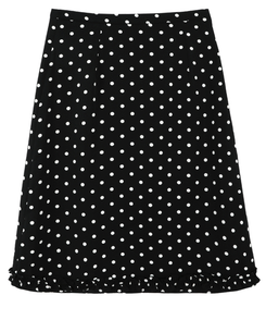 ドットフリルミディスカート