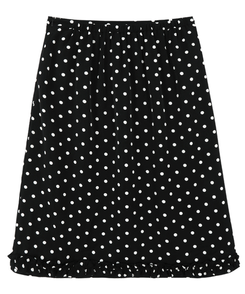 ドットフリルミディスカート