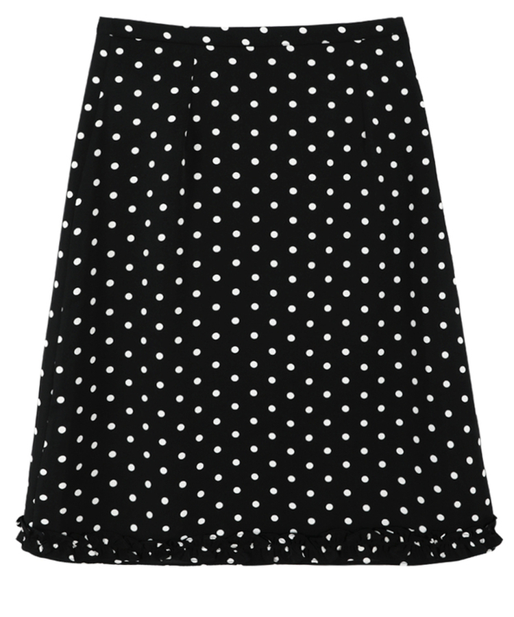 ドットフリルミディスカート