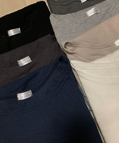 ウエストリボンラップ長袖Tシャツ(7color)