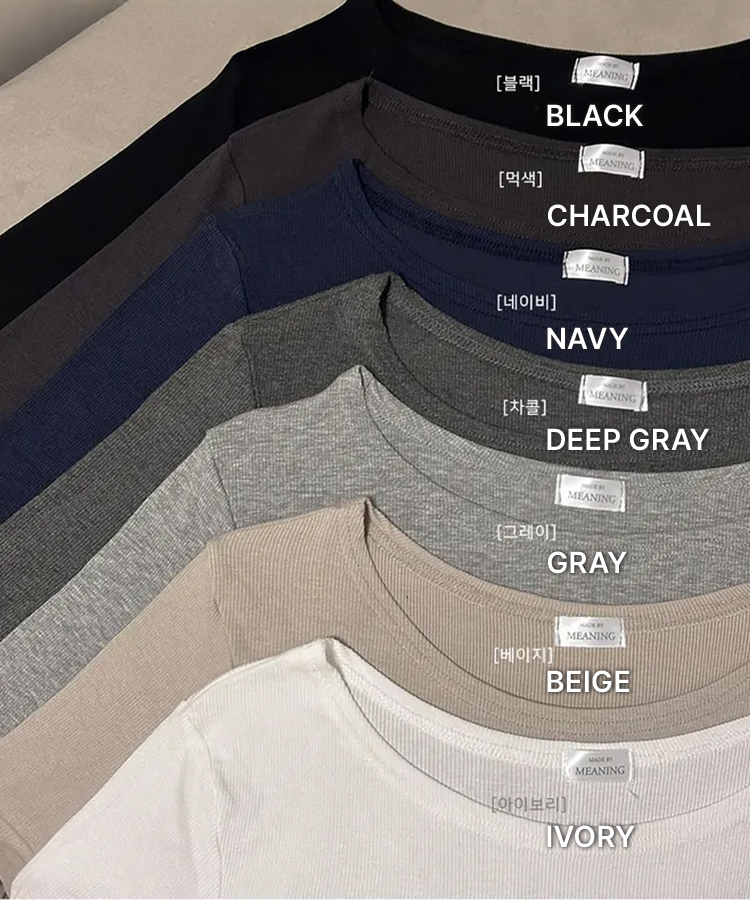 ウエストリボンラップ長袖Tシャツ(7color)