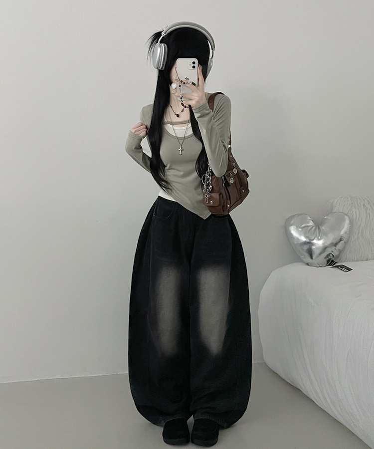 쿠미리본끈홀터넥나시유넥언발사선긴팔세트 연카키