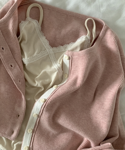 レースストラップキャミソール(10color) CREAM