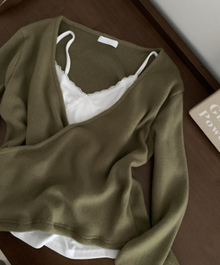 レースストラップキャミソール(10color) WHITE