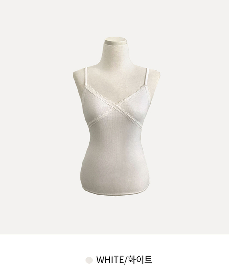 로아베 레이스 슬리브리스 끈나시 10color