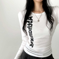 サイドシアリング長袖Tシャツ(6color) IVORY