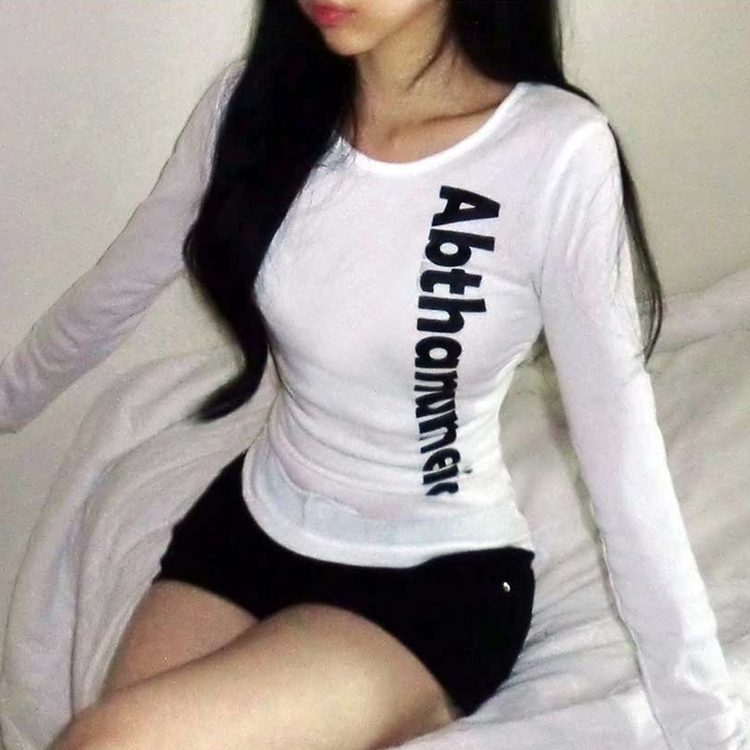 サイドシアリング長袖Tシャツ(6color) IVORY