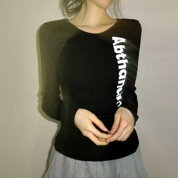 サイドシアリング長袖Tシャツ(6color) BLACK