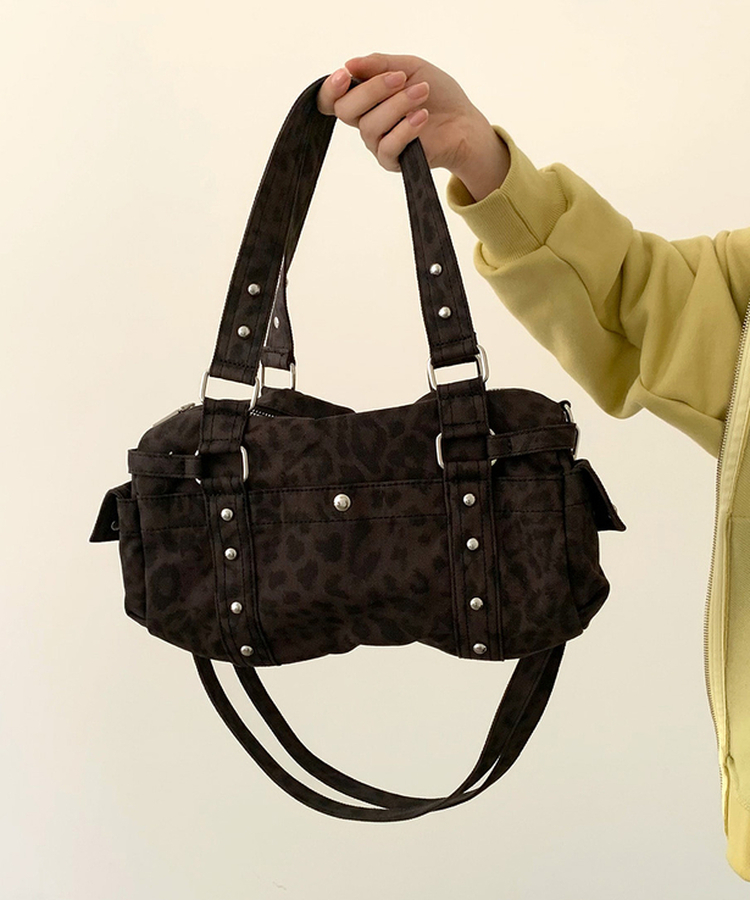 レオパードショルダーバッグ BROWN