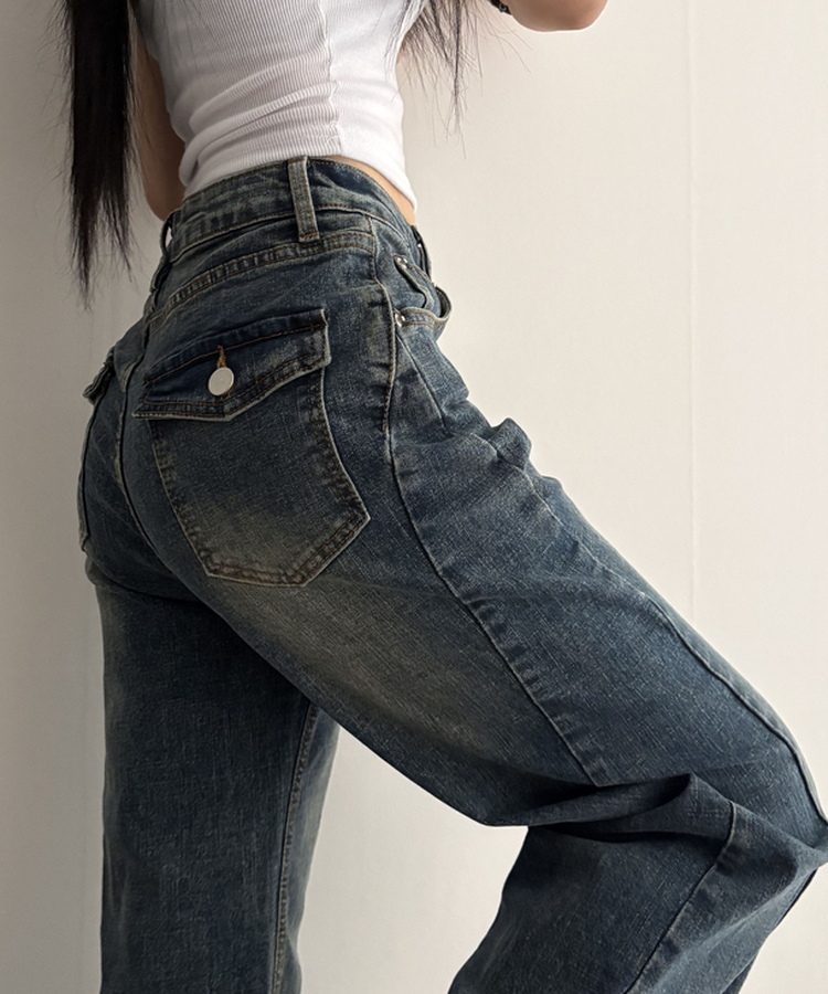 【丈別】セミフレアブーツカットデニムパンツ VINTAGE