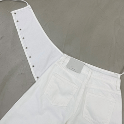 レイヤードラップリボンアイレットワイドパンツ