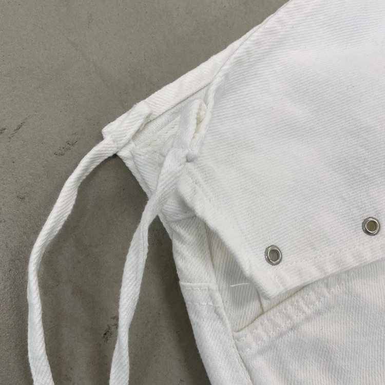 レイヤードラップリボンアイレットワイドパンツ