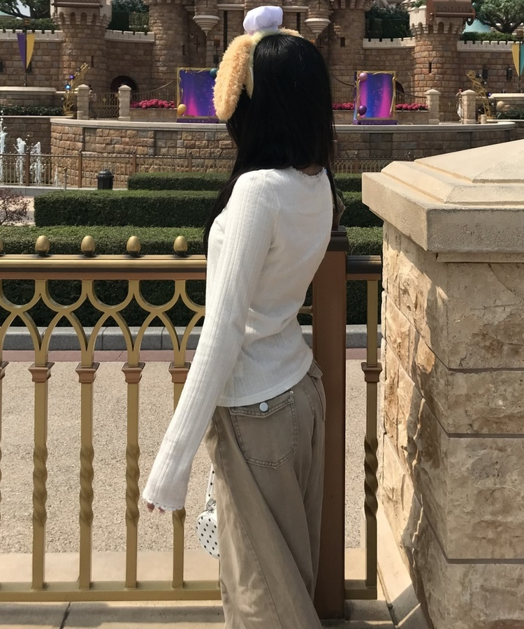 힙포켓 와이드 팬츠 베이지