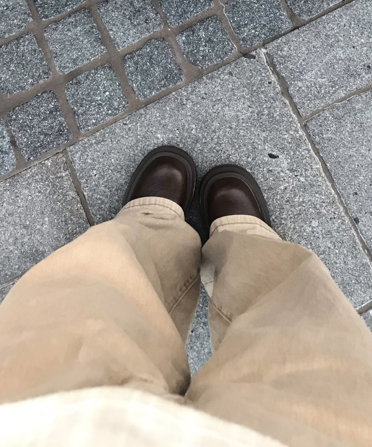 힙포켓 와이드 팬츠 베이지