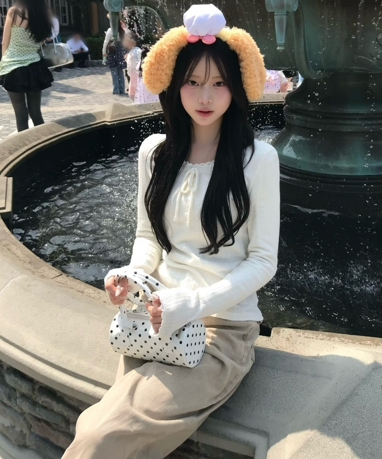 힙포켓 와이드 팬츠 베이지