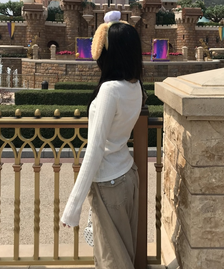 힙포켓 와이드 팬츠 베이지