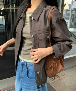 レイヤードホルターネック長袖Tシャツ KHAKI BEIGE