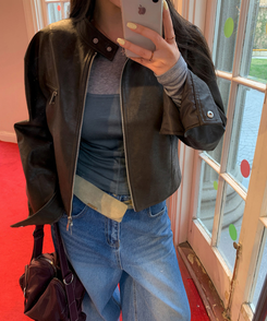 レイヤードホルターネック長袖Tシャツ GREY