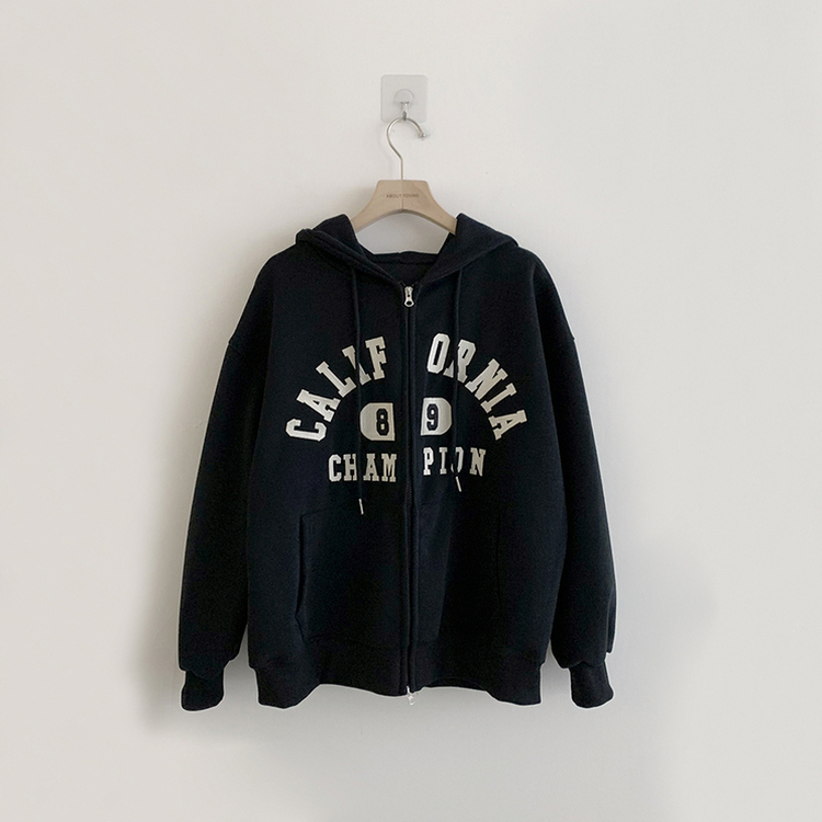 캘리 자수 레터링 봄 긴팔 투웨이 후드 집업 겨울 오버핏 아우터 루즈핏 데일리 후드티