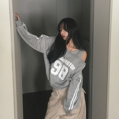 トラックラインナンバートレーナー(5color) MERANGE GRAY