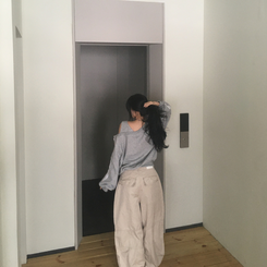 トラックラインナンバートレーナー(5color) MERANGE GRAY