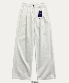 【SHORT/LONG 丈別】ピンタックフラットポケットコットンワイドパンツ