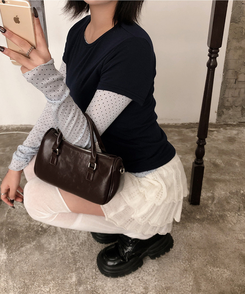 レイヤードドットメロウTシャツセット NAVY