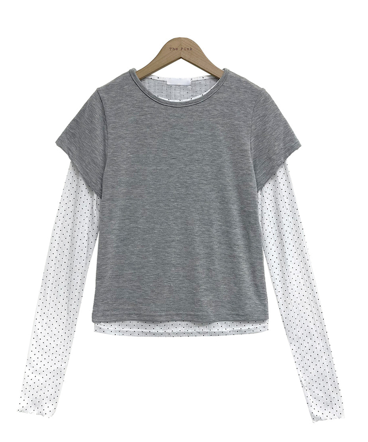 レイヤードドットメロウTシャツセット