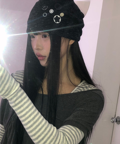 ボタンビーニー CHARCOAL