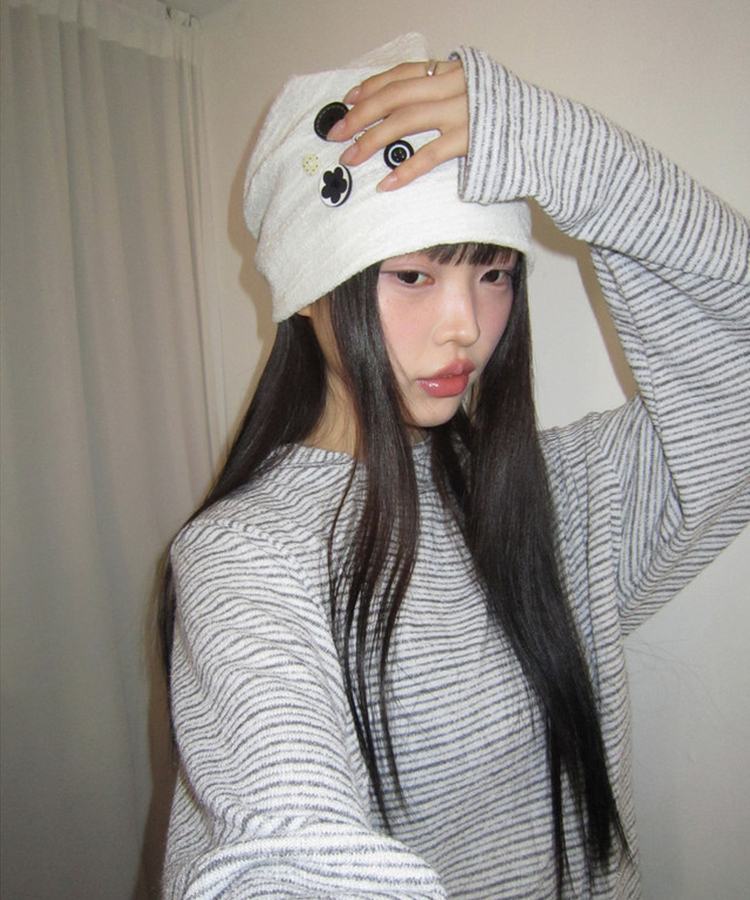 ボタンビーニー IVORY