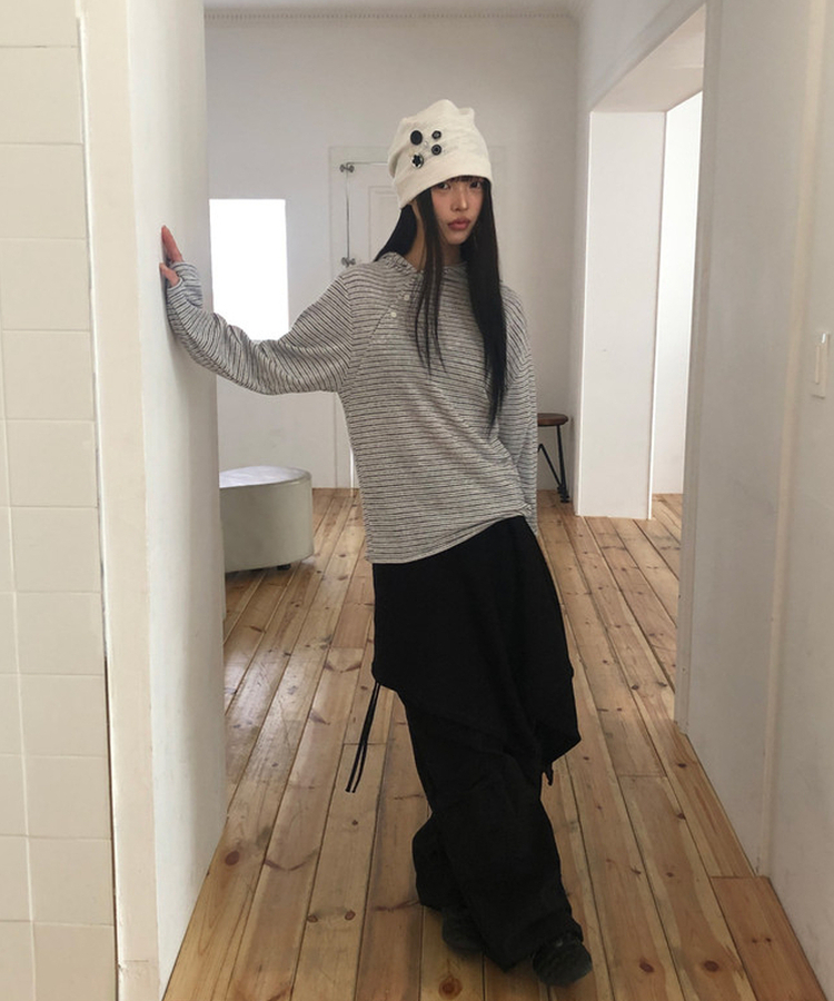 ボタンビーニー IVORY