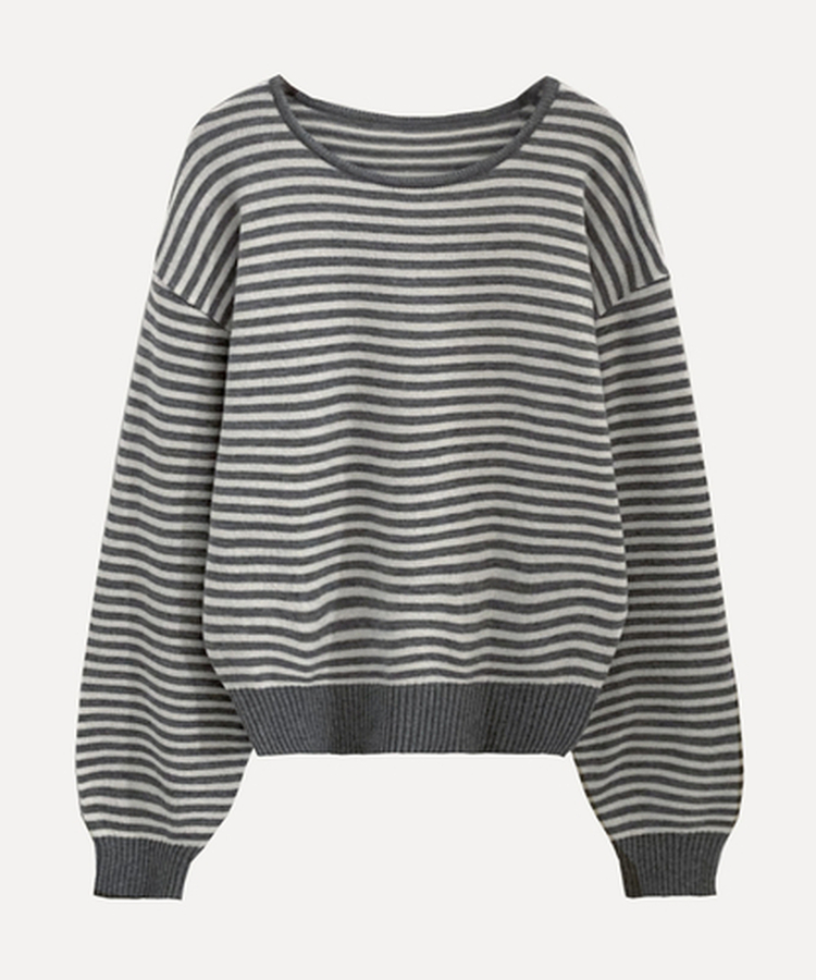 데이빈 스트라이프 라운드 긴팔니트 7color