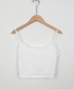 【SET】レイヤードトップス＋レースキャミソール