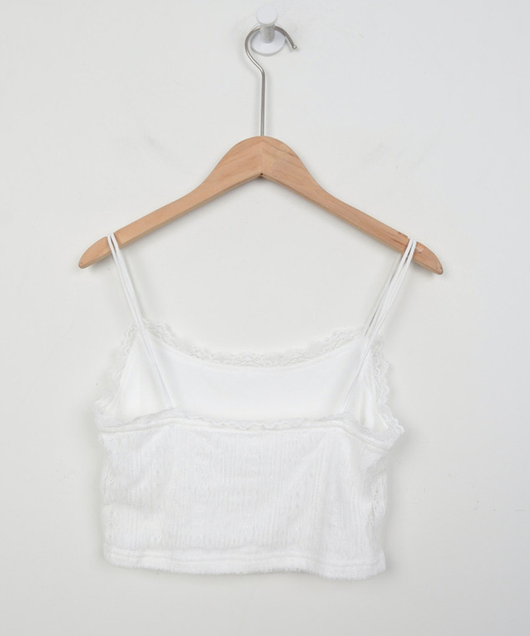 【SET】レイヤードトップス＋レースキャミソール