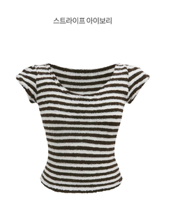 ブークレUネック半袖ニット