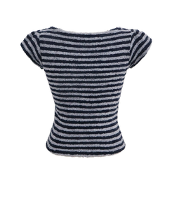 ブークレUネック半袖ニット