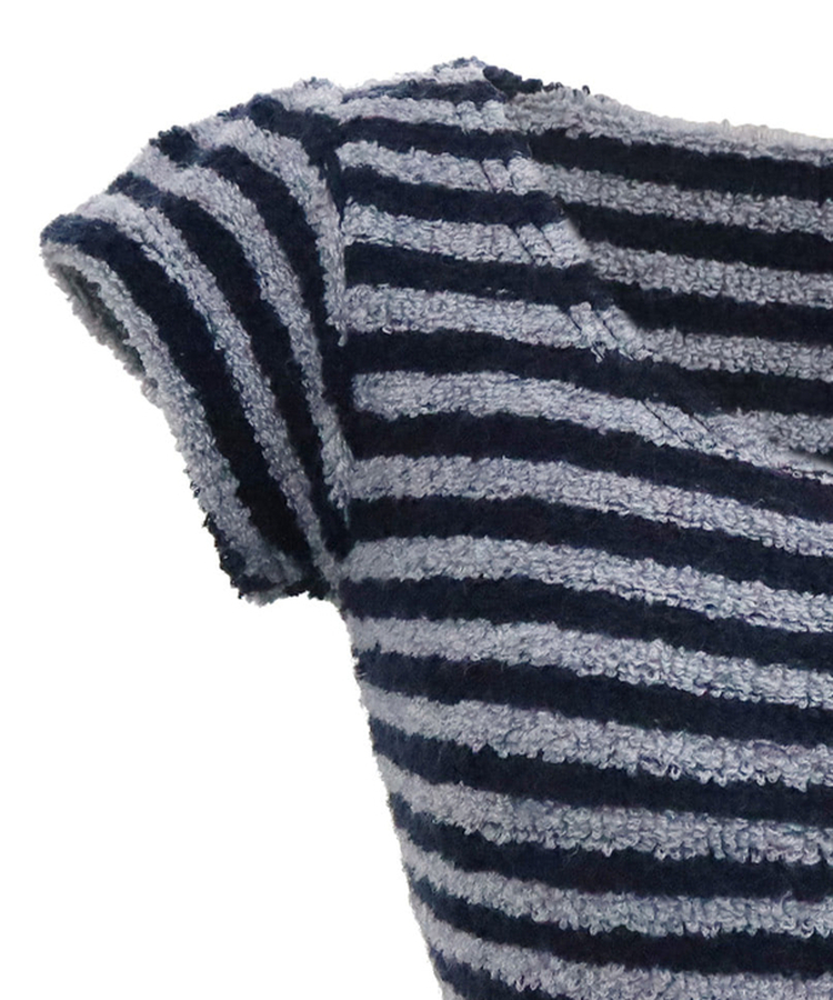 ブークレUネック半袖ニット