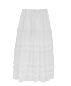 シフォンフレアロングスカート