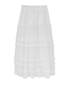 シフォンフレアロングスカート