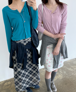 レイラウンドカーディガン(5color) BLUE