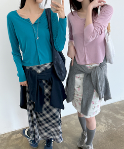 レイラウンドカーディガン(5color) LAVENDER PINK