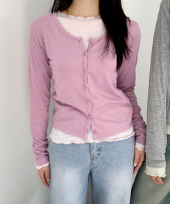 レイラウンドカーディガン(5color) LAVENDER PINK